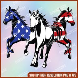 American Flag Print Patriotic Horse Independence Day Memorial day, American Flag, Independence Day PNG File Sublimation