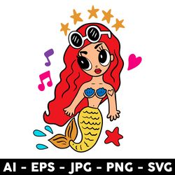 Karol G Mermaid Svg, Mermaid Svg, La Bichota Svg, Karol G Svg, Png Dxf Eps Digital File - Digital File