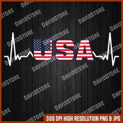 4th Of July American Flag USA Love Patriotic Memorial day, American Flag, Independence Day PNG File Sublimation