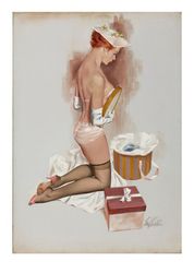 Vintage Pin Up Girl - Cross Stitch Pattern Counted Vintage PDF - 111-400
