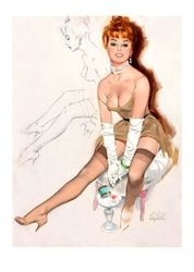 Vintage Pin Up Girl - Cross Stitch Pattern Counted Vintage PDF - 111-406