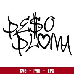 Peso Pluma Logo Svg, Peso Pluma Clipart, Peso Pluma Silhoutte Svg, Png Eps File