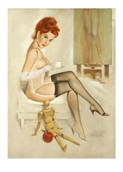 Vintage Pin Up Girl - Cross Stitch Pattern Counted Vintage PDF - 111-410