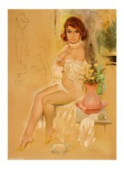 Vintage Pin Up Girl - Cross Stitch Pattern Counted Vintage PDF - 111-411