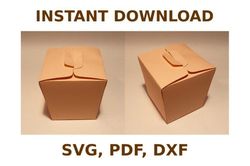 Noodle Box Template, Box Template SVG, SVG Files, SVG, Cricut
