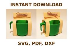mug gift box template, box template svg, svg files, svg, cricut