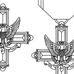 Distinguish Service Cross Medal  Vector File., SVG Engraving,Digital file