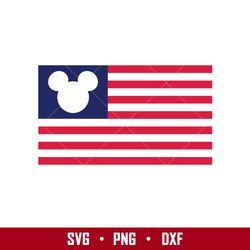 Disney US Flag Svg, Mickey Mouse Svg, Disney Svg, Png Eps Digital File