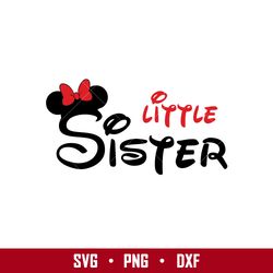 Little Sister Minnie Svg, Minnie Mouse Svg, Disney Svg, Png Eps Digital File