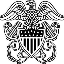 Navy Officers' Crest Vector File., SVG Engraving,Digital file