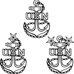 Navy Petty Officer Anchor Insignia Vector File., SVG Engraving,Digital file