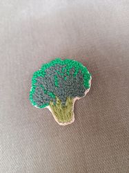 Plant Brooch Vegan Brooch Handmade Brooch Embroidery Brooch Accessory