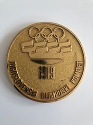 Olympic Committee Medal Yugoslavia 1919 NOC Bertoni Milano Vintage Rare