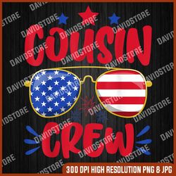 Red White & Blue Cousin Crew 2022 - Cousin Dog Owner 4th of July Crew 4th Of July Memorial day, American Flag