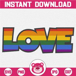 LGBT Love Svg, Rainbow Svg, Heart Svg,  Gay Pride svg png eps, Cricut Cut File