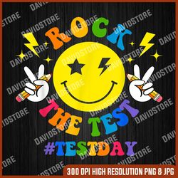 Rock The Test Png, Testing Day Png, Motivational Teacher Student Png,Digital File, PNG High Quality, Sublimation