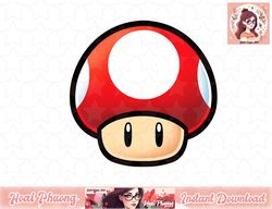 Super Mario Red Mushroom Big Face PNG Sublimation Design, Digital Design