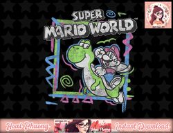 Super Mario World Yoshi & Mario PNG Sublimation Design, Digital Design