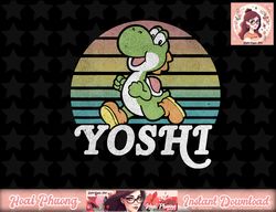 Super Mario Yoshi Retro Line Run Portrait PNG Sublimation Design, Digital Design
