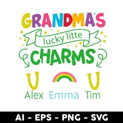Grandma's Lucky Charms Svg, Grandma Svg, Mother's Day Svg, Png Dxf Eps Digital File - Digital File