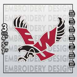 Eastern Washington Eagles Embroidery Designs, NCAA Logo Embroidery Files, NCAA Eastern Washi, Machine Embroidery Pattern