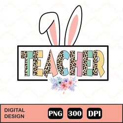 Teacher Bunny Easter png, Teacher Bunny Half Leopard Bright PNG
