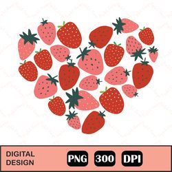 Heart Strawberries png, Leopard Heart Png, Hand Drawn Heart Png Digital Downloads