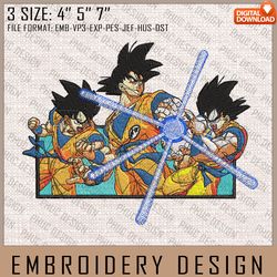 Son Goku Embroidery Files, Dragon Ball, Anime Inspired Embroidery Design, Machine Embroidery Design