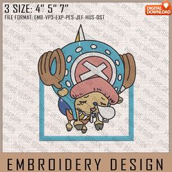Chopper Embroidery Files, One Piece, Anime Inspired Embroidery Design, Machine Embroidery Design