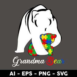 Grandma Bear Svg, Grandma Svg, Bear Svg, Mom Svg, Mother's Day Svg, Png Dxf Eps Digital File - Digital File