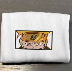 Naruto Embroidered Crewneck, Naruto Shippuden Embroidered Sweatshirt, Inspired Embroidered Manga Anime Hood
