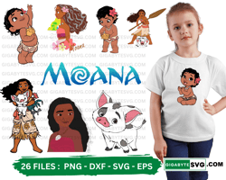 Moana SVG Bundle: High-Quality Vector Graphics, SVG - PNG - DXF - EPS  Perfect SVG designs