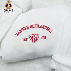 Radford Highlanders Embroidered Sweatshirt, NCAA Embroidered Shirt, Embroidered Hoodie, Unisex T-Shirt