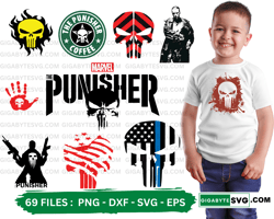 The Punisher SVG Bundle: High-Quality Vector Graphics, SVG - PNG - DXF - EPS  Perfect SVG design For T-shirt Mug