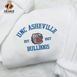 UNC Asheville Bulldogs Embroidered Sweatshirt, NCAA Embroidered Shirt, Embroidered Hoodie, Unisex T-Shirt