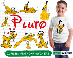 Pluto SVG Bundle: High-Quality Vector Graphics, SVG - PNG - DXF - EPS  Perfect SVG design For T-shirt Mugs