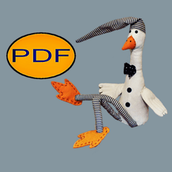Duck doll pattern and Tutorial PDF Goose toy pattern Bird doll sewing pattern Goose doll pattern  Plushie pattern