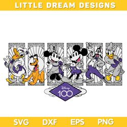 Disney 100 Years Wonder 2023 SVG, Mickey And Friends 100 Years SVG, Disney Mouse 100 Years Of Wonder DXF EPS SVG PNG