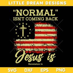 Normal Isnt Coming Back SVG, Jesus Is Revelation 14 SVG, Jesus Cross SVG, Christian DXF SVG PNG EPS