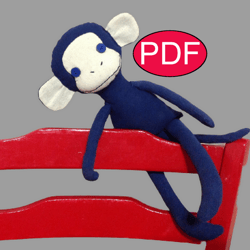 monkey toy pattern tutorial monkey doll sewing pattern rag doll pattern cloth doll pattern plushie pattern plush pattern