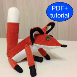Fox toy pattern Fox doll sewing pattern Tutorial Little prince Stuffed animal pattern DIY fox toy Plushie pattern