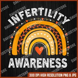 Infertility Awareness Rainbow Png, Trendy Hearts Png, Digital File, PNG High Quality, Sublimation, Instant Download