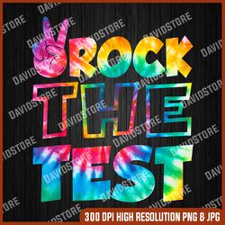 Retro Rock The Test Png, Testing Day Png, Motivational Teacher Png, Digital File, PNG High Quality, Sublimation