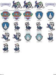 Collection CARTOON CHARACTERS PAW PATROL EVEREST Embroidery Machine Designs PES JEF HUS DST EXP VIP XXX