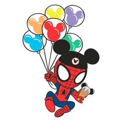 Mouse Spiderman SVG Balloons SVG Cricut For Files Design