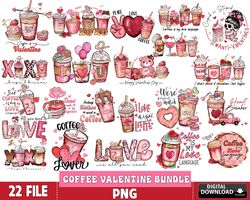 22 file Coffee valentine bundle PNG