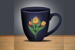 Watercolor sublimation Tulips PNG, JPEG