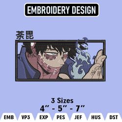 Dabi Designs, Dabi Logo Embroidery Files, Boku no Hero Academia Machine Embroidery Pattern