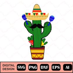 Happy Cinco De Mayo Svg, Cinco De Mayo Svg Dxf Eps Png, Fiesta Quote Cut Files, Mexico Svg, Girl Cactus Clipart, Sombrer