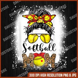 Leopard Softball Mom Png, Happy Mother's Day Png, Sport Mom Png, Digital File, PNG High Quality, Sublimation, Instant